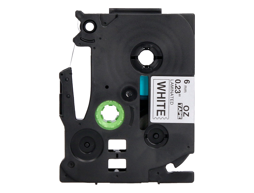 FITA Q-CONNECT TZE-211 BRANCA-PRETA 6MM COMPRIMENTO 8 MT