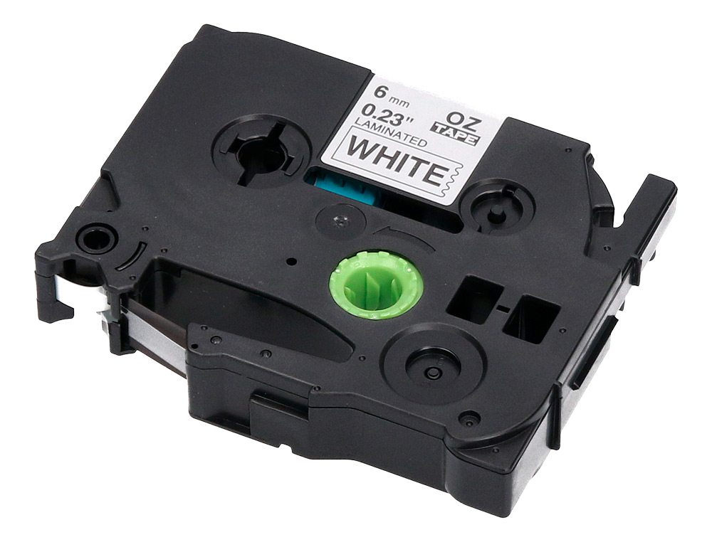 FITA Q-CONNECT TZE-211 BRANCA-PRETA 6MM COMPRIMENTO 8 MT