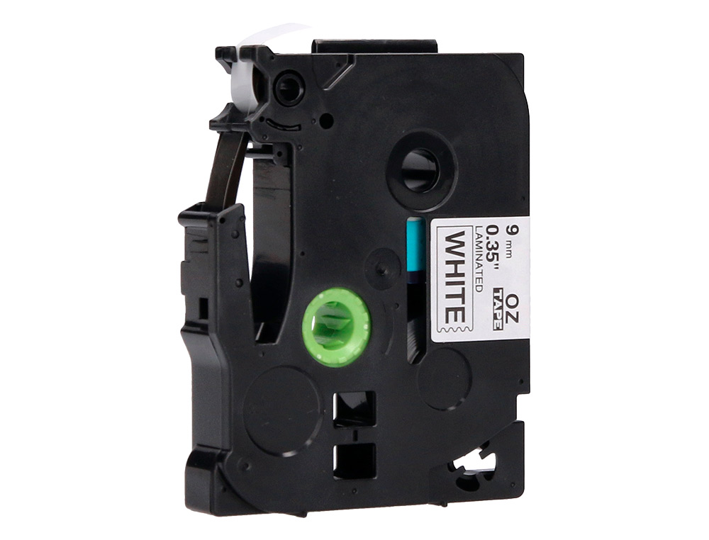 FITA Q-CONNECT TZE-221 BRANCA-PRETA 9MM COMPRIMENTO 8 MT