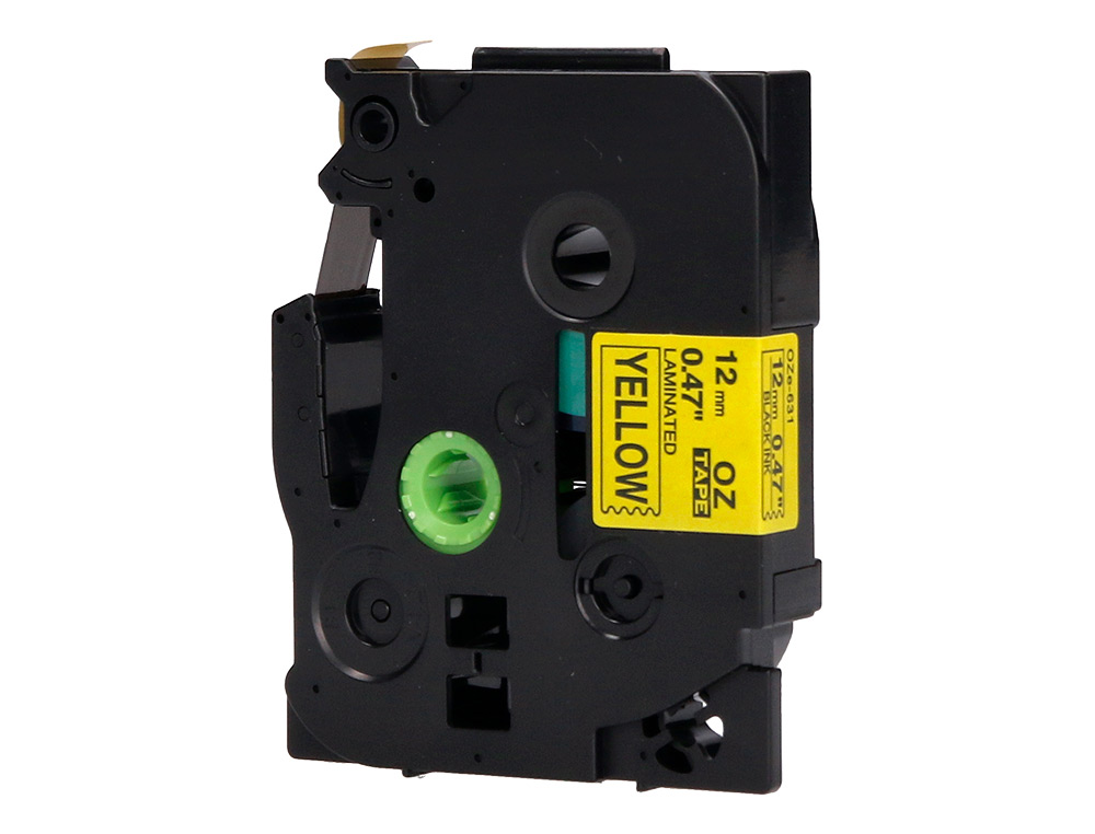 FITA Q-CONNECT TZE-631 AMARELO-PRETA 12MM COMPRIMENTO 8 MT