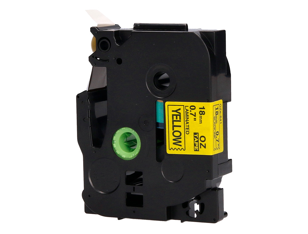 FITA Q-CONNECT TZE-641 AMARELO-PRETA 18MM COMPRIMENTO 8 MT
