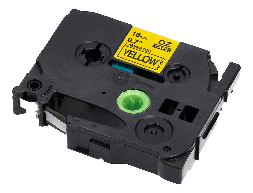 FITA Q-CONNECT TZE-641 AMARELO-PRETA 18MM COMPRIMENTO 8 MT