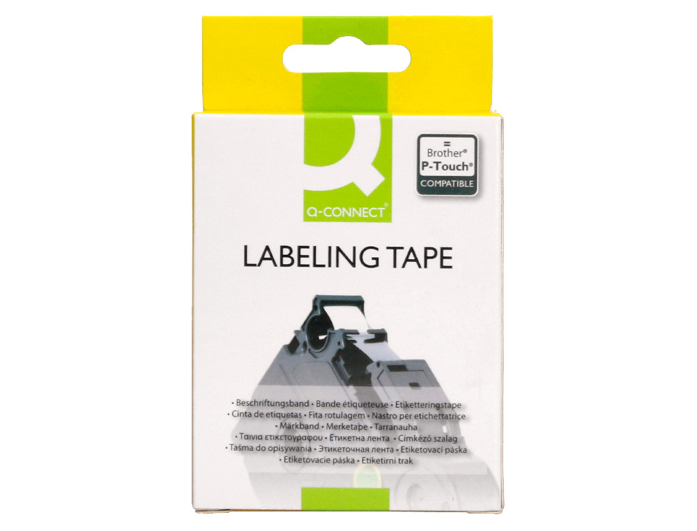FITA Q-CONNECT TZE-641 AMARELO-PRETA 18MM COMPRIMENTO 8 MT