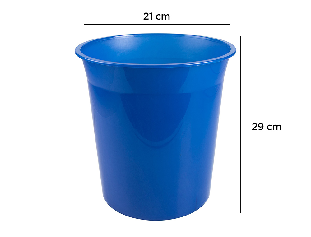 CESTO PLASTICO Q-CONNECT AZUL TRANSLUCIDO 13 LITROS