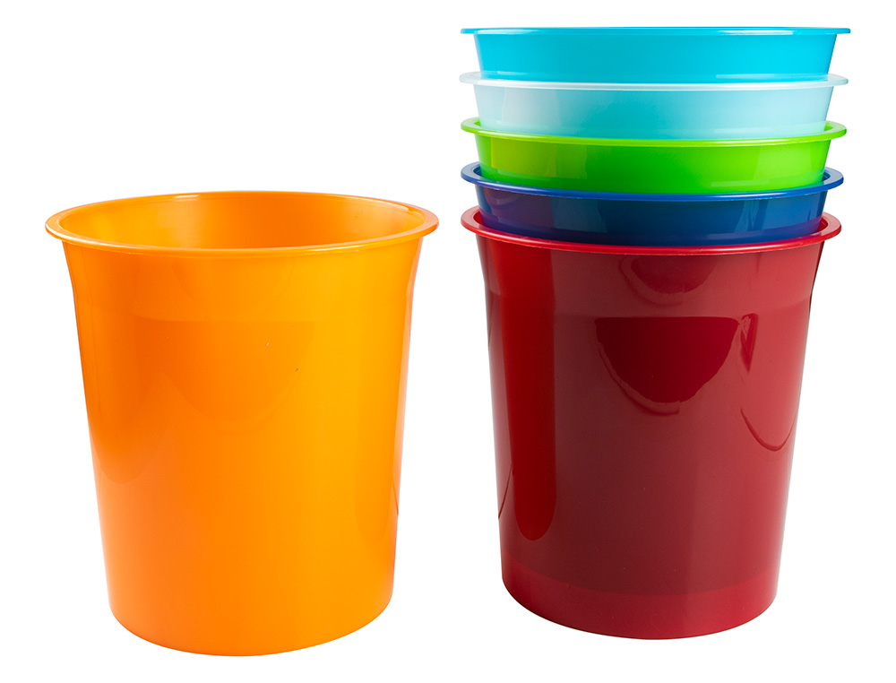 CESTO PLASTICO Q-CONNECT AZUL TRANSLUCIDO 13 LITROS