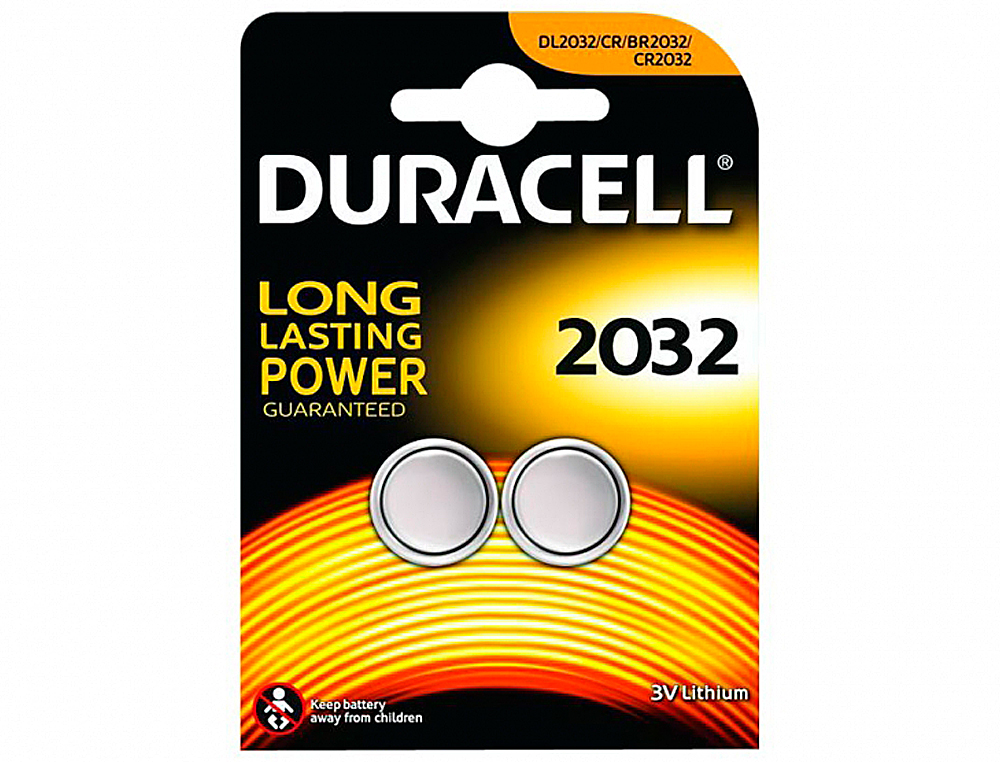 PILHA DURACELL ALCALINA BOTAO CR2032 BLISTER 2 UNIDADES