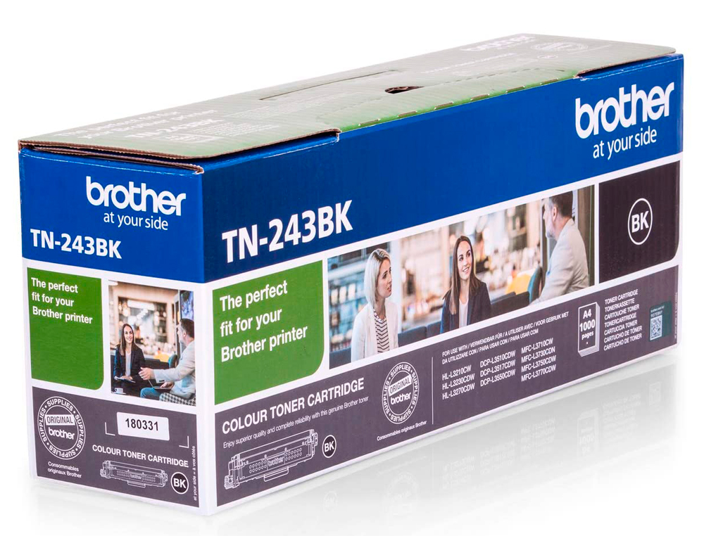 TONER BROTHER TN243BK DCP-L3510CDW / HL-L3270CDW / MFC-L3710CW PRETO 1000 PAGINAS