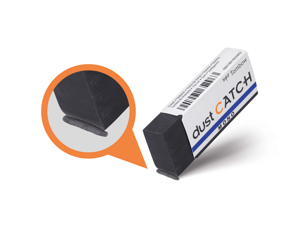 BORRACHA TOMBOW MONO DUST CATCH POLIMERA PVC PRETO CAIXA DE 20 UNIDADES