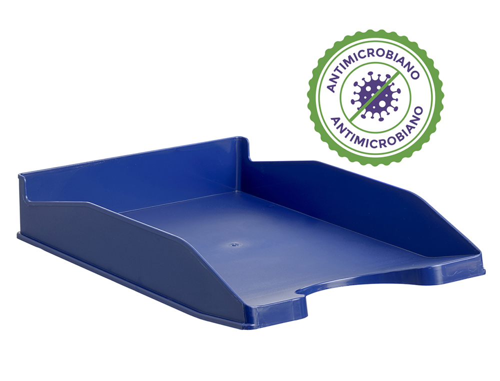 TABULEIRO DE SECRETARIA ARCHIVO 2000 ANTIMICROBIANA SANITIZED PLASTICO AZUL EMPILHAVEL 3 POSICOES PARA FORMATOS DIN A4 E