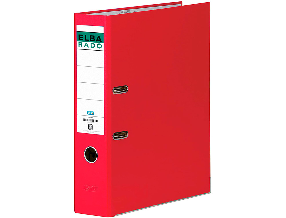 PASTA DE ARQUIVO DE ALAVANCA ELBA CHIC CARTAO FORRADO PVC COM RADO DIN A4 LOMBADA DE 80 MM VERMELHO