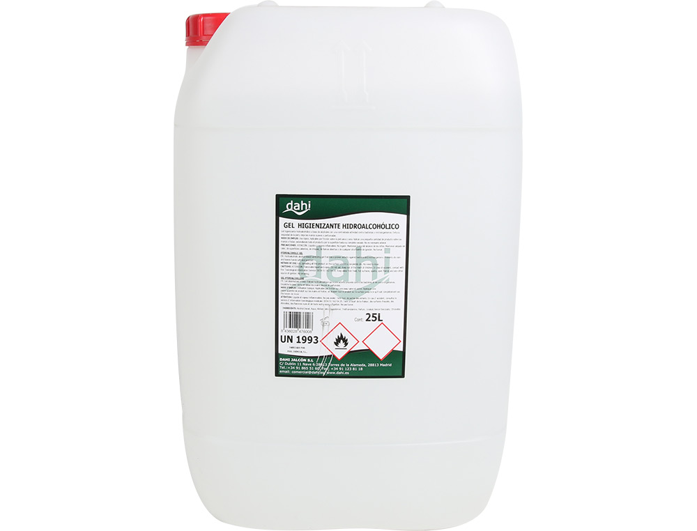 GEL HIDROALCOOLICO DAHI HIGIENIZANTE PARA MAOS GARRAFA DE 25 LITROS