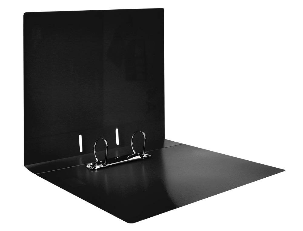 PASTA CANGURU LIDERPAPEL POLIPROPILENO DIN A4 2 ANEIS 40 MM MISTOS PRETO OPACO