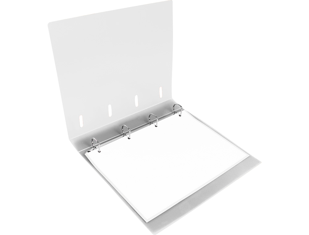PASTA LIDERPAPEL COM RECARGA POLIPROPILENO DIN A4 4 ANEIS 25MM QUADRICULA 5MM TRANSPARENTE