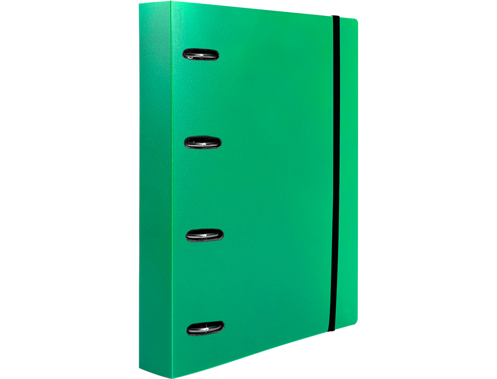 PASTA LIDERPAPEL COM RECARGA POLIPROPILENO DIN A4 4 ANEIS 25MM QUADRICULA 5MM VERDE TRANSLUCIDO