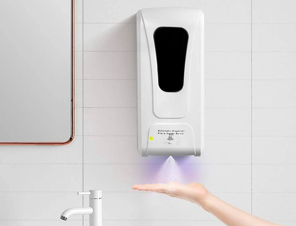 DISPENSADOR HIGIENICO DE SABAO AUTOMATICO COM SENSOR Q-CONNECT 1000 ML COR BRANCO 13X11,5X27 CM