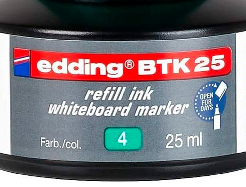 TINTA MARCADOR EDDING QUADRO BRANCO BTK-25 COR VERDE FRASCO DE 25 ML