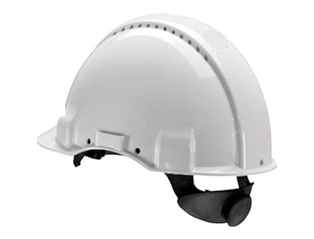 CAPACETE FARU POLIETILENO VENTILADO 6 PONTOS FIXACAO AJUSTE ROLETA COR BRANCO