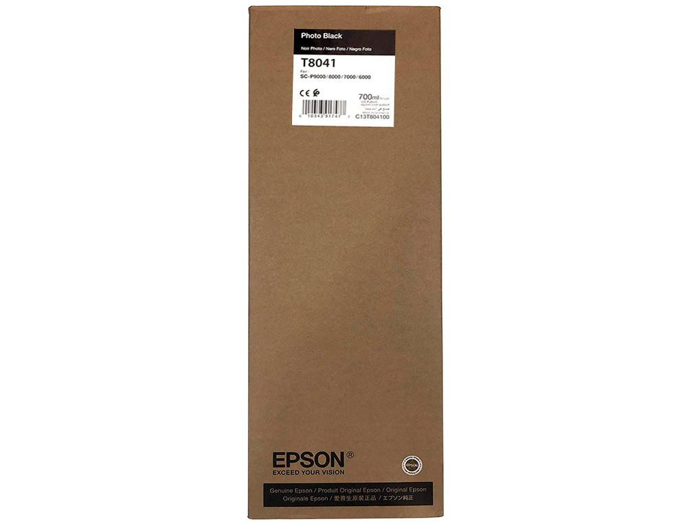 TINTEIRO EPSON GF SURECOLOR SERIE SC-P PRETO PHOTO ULTRACHROME HDX/HD 700ML