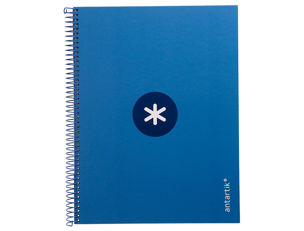CADERNO ESPIRAL A4 MICRO ANTARTIK CAPA FORRADA 80F 90 GR QUADRICULA 5MM 1 BANDA 4 FUROS COR AZUL ESCURO