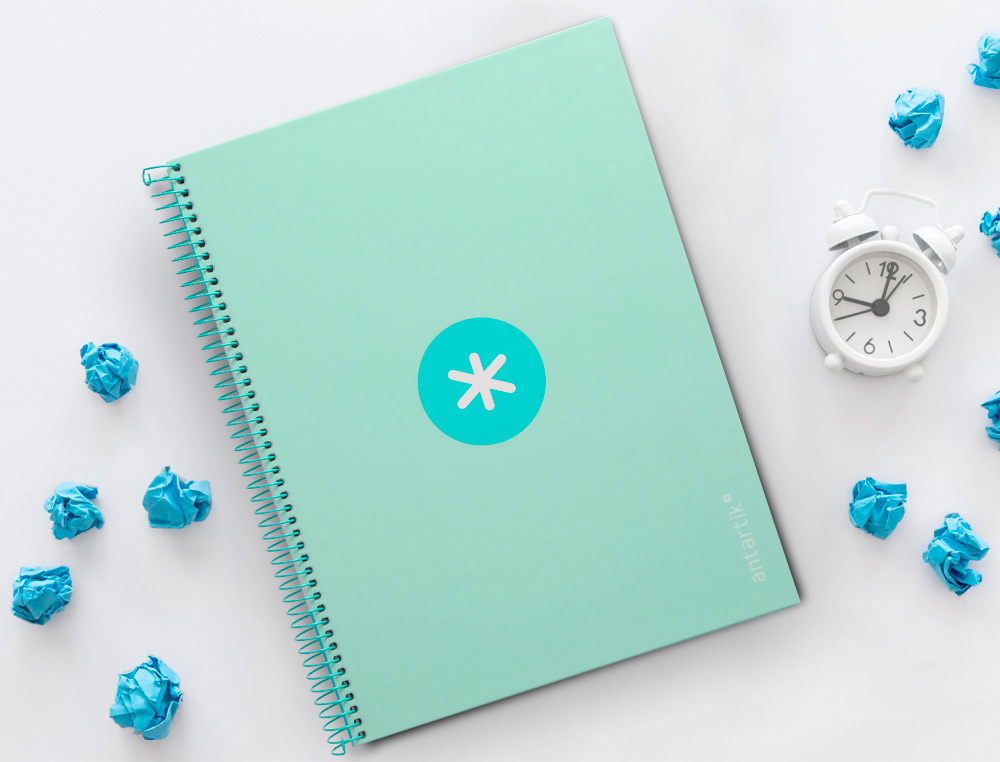 CADERNO ESPIRAL A4 MICRO ANTARTIK CAPA FORRADA 80F 90 GR HORIZONTAL 1 BANDA 4 FUROS COR MENTA
