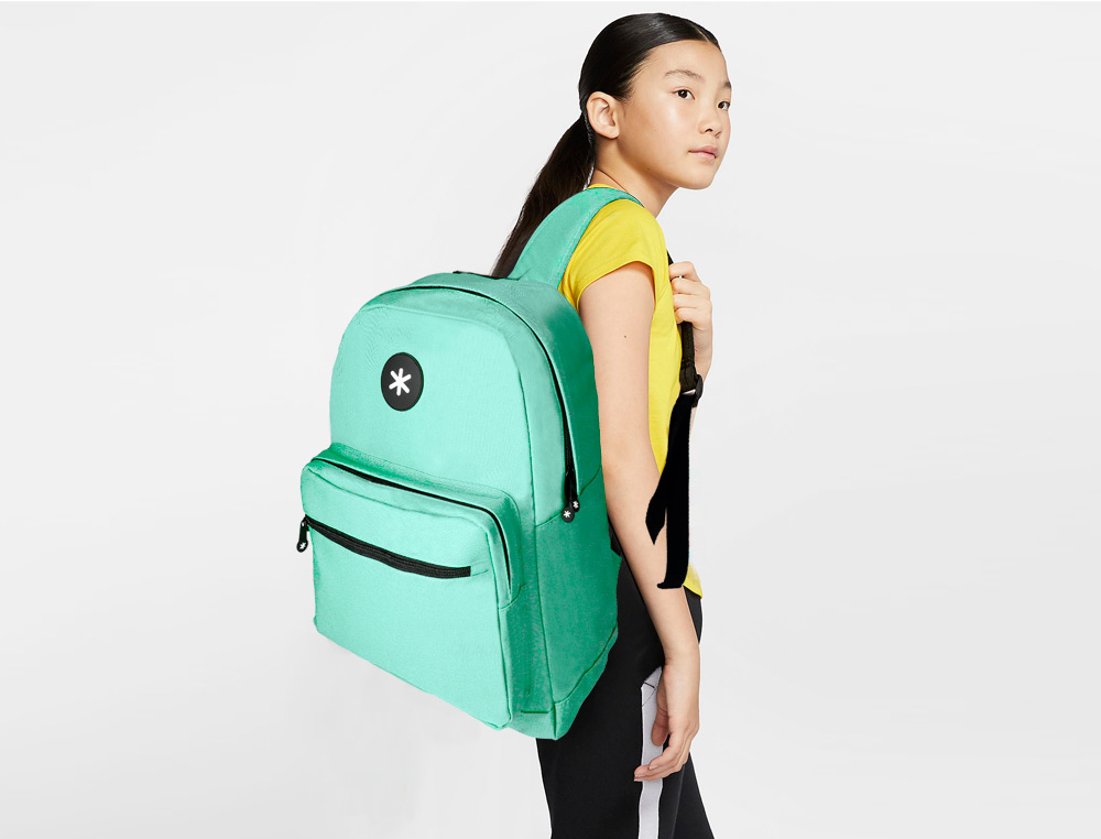 MOCHILA ANTARTIK COM ASA E BOLSO FRONTAL COM FECHO COR VERDE MENTA 320X140X430 MM