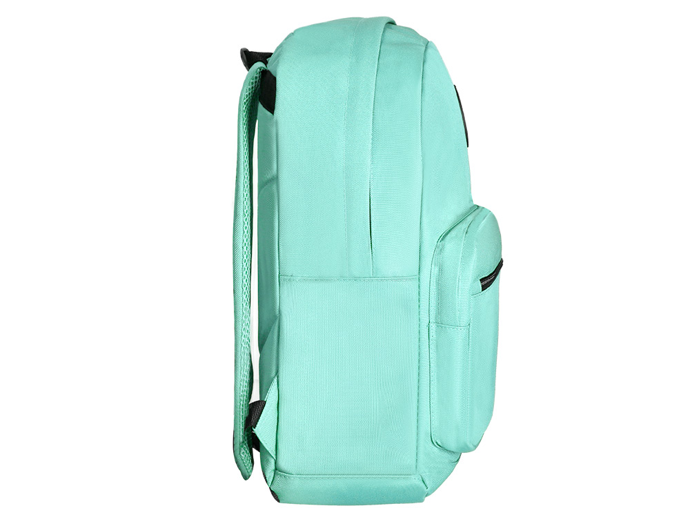 MOCHILA ANTARTIK COM ASA E BOLSO FRONTAL COM FECHO COR VERDE MENTA 320X140X430 MM