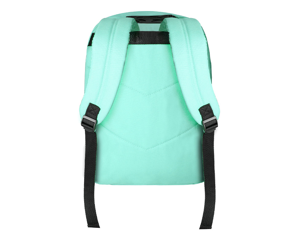MOCHILA ANTARTIK COM ASA E BOLSO FRONTAL COM FECHO COR VERDE MENTA 320X140X430 MM