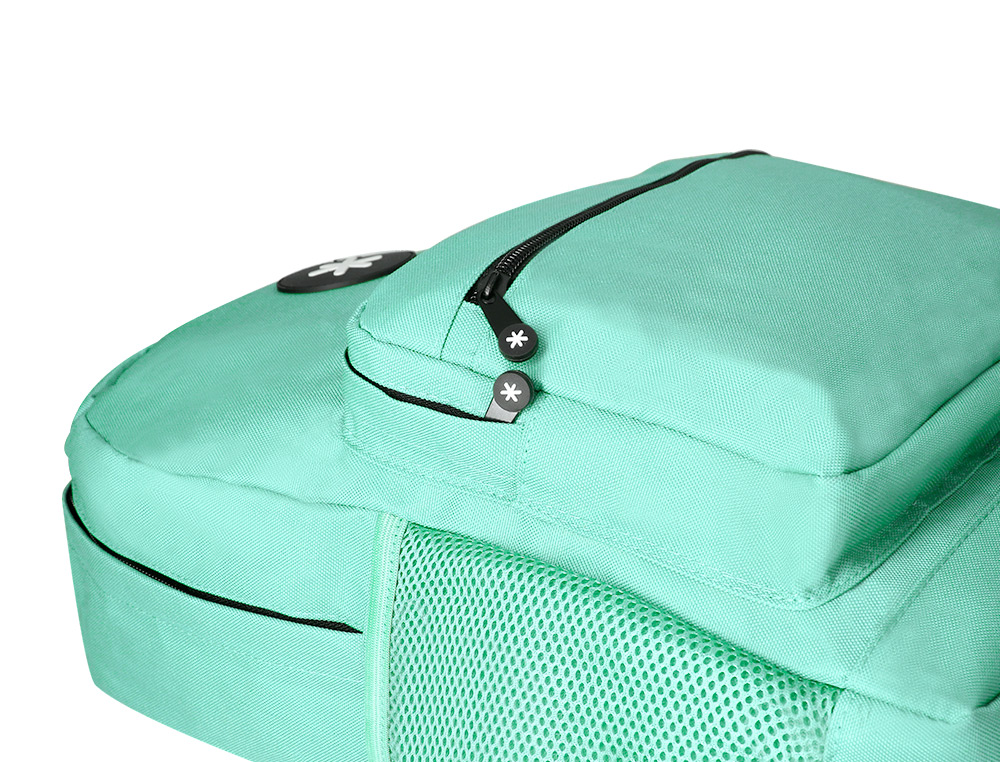 MOCHILA ANTARTIK COM ASA E BOLSO FRONTAL COM FECHO COR VERDE MENTA 320X140X430 MM