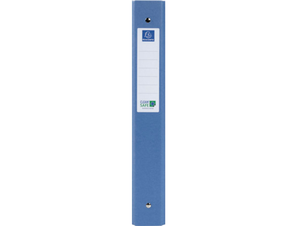 PASTA DE 4 ANEIS 30 MM REDONDAS EXACOMPTA CLEAN SAFE DIN A4 CARTAO FORRADO AZUL