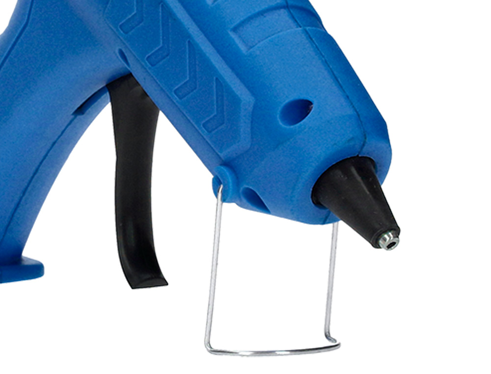 PISTOLA COLA TERMOFUSIVEL LIDERPAPEL 100W COM GATILHO DISPENSADOR E 2 BARRAS RECARGA 11 MM DIAMETRO X 100 MM COMPRIMENTO