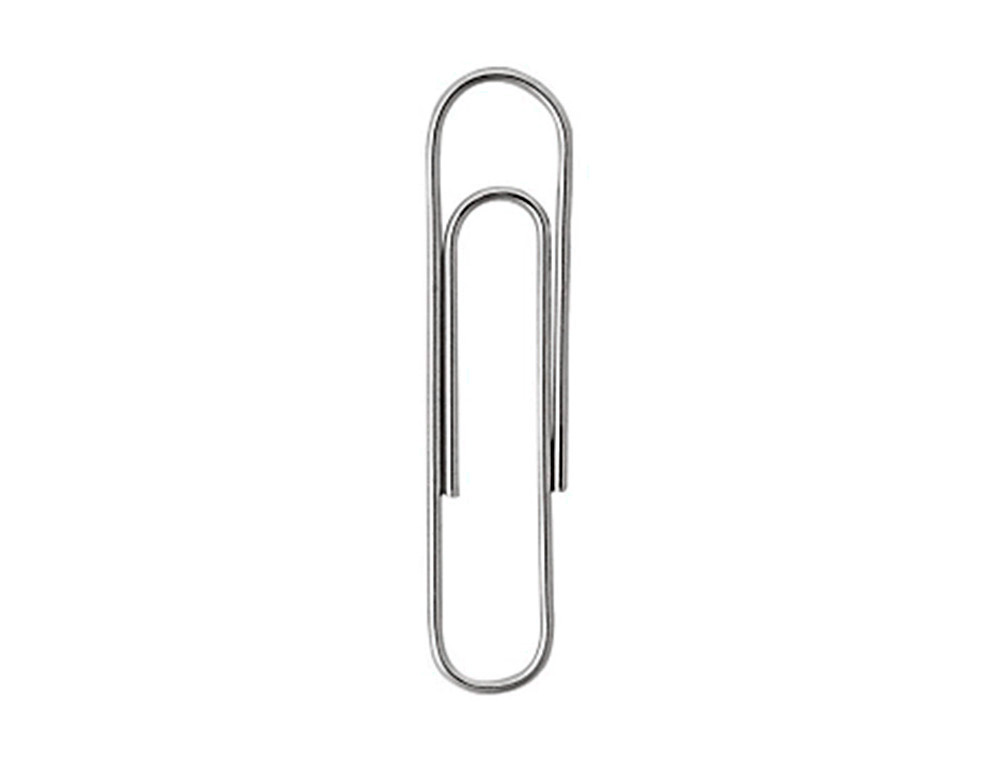 CLIPS NIQUELADOS Q-CONNECT Nº 4 PLANOS 50 MM CAIXA DE 100 UNIDADES