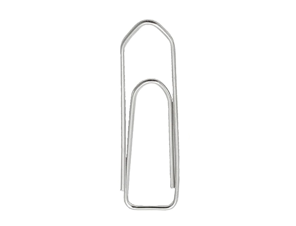 CLIPS NIQUELADOS Q-CONNECT Nº 1 PONTA DE BICO 20 MM CAIXA DE 100 UNIDADES