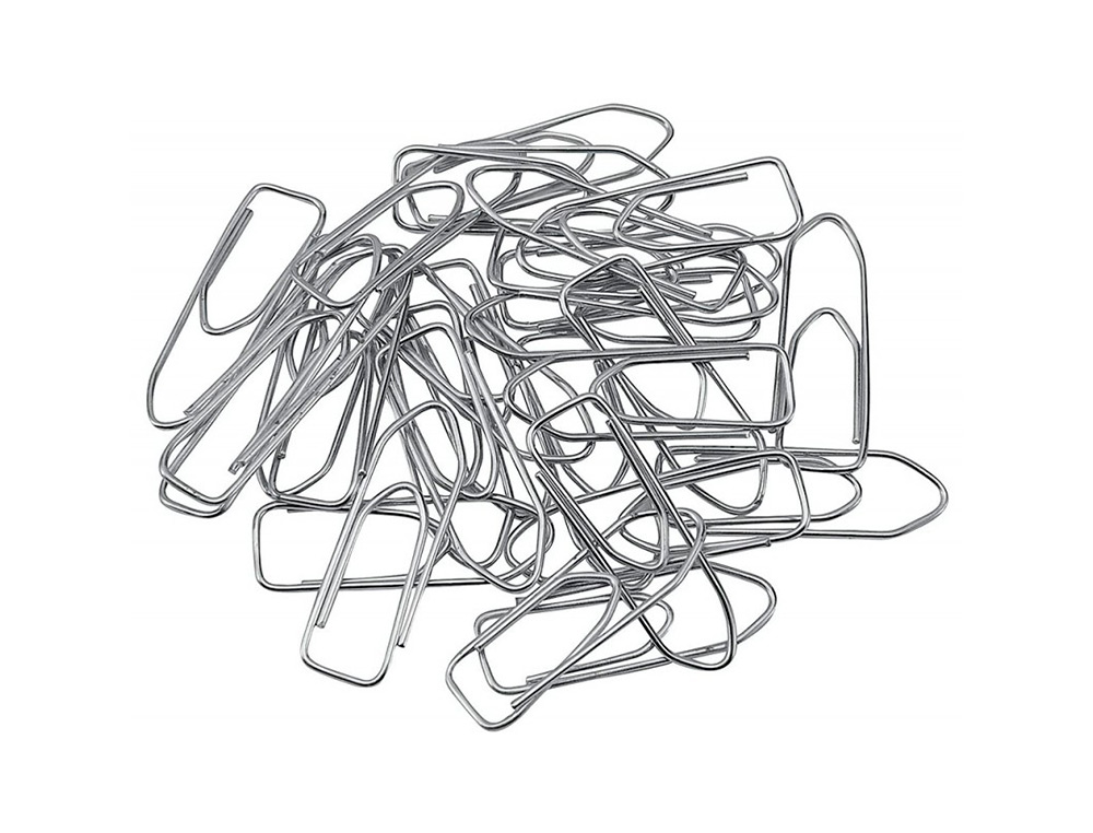 CLIPS NIQUELADOS Q-CONNECT N 3 PONTA DE BICO 43 MM CAIXA DE 100 UNIDADES
