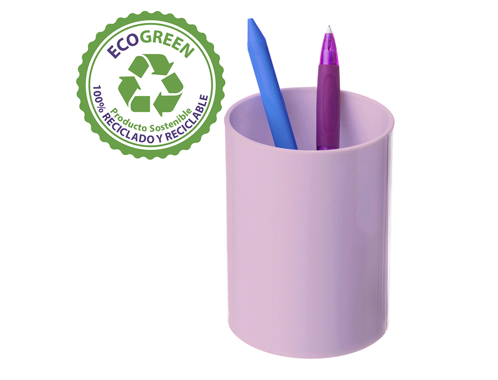 PORTA LAPIS ARCHIVO 2000 ECOGREEN PLASTICO 100% RECICLADO E RECICLAVEL COR ROSA PASTEL