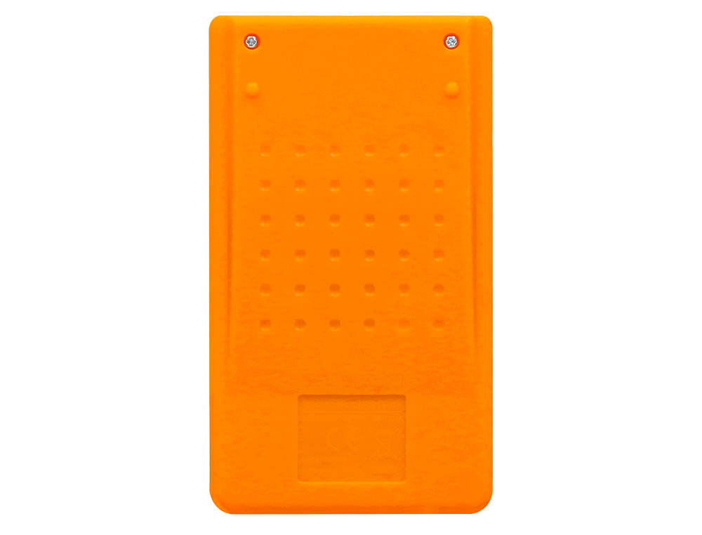 CALCULADORA LIDERPAPEL DE BOLSO XF10 8 DIGITOS SOLAR E PILHAS COR LARANJA 115X65X8 MM