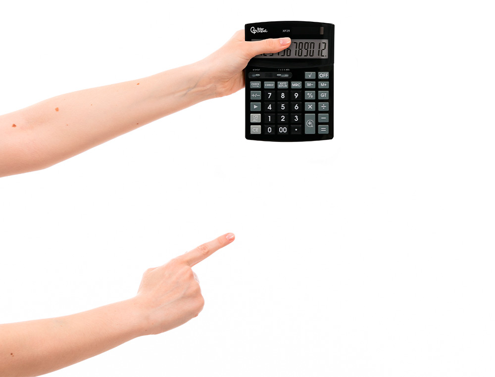 CALCULADORA LIDERPAPEL DE SECRETARIA XF29 12 DIGITOS SOLAR E PILHAS COR PRETO 190X140X30 MM