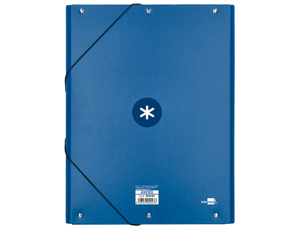 PASTA DE ELASTICOS ANTARTIK DIN A4 3 ABAS CARTAO FORRADO COR AZUL ESCURO