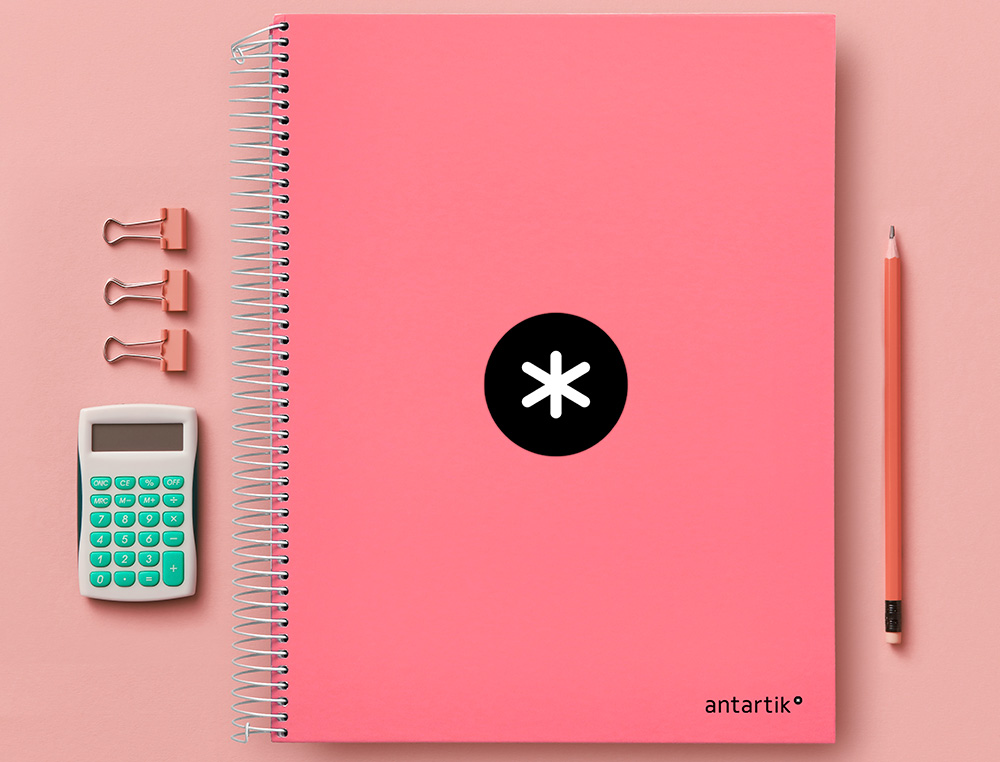 CADERNO ESPIRAL DIN A4 ANTARTIK CAPA FORRADA 120 F 100 GR LISO 5 BANDAS COR CORAL