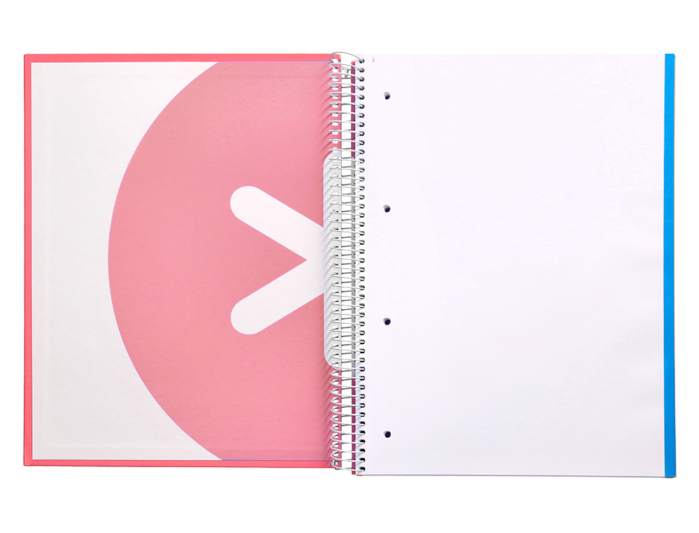 CADERNO ESPIRAL DIN A4 ANTARTIK CAPA FORRADA 120 F 100 GR LISO 5 BANDAS COR CORAL