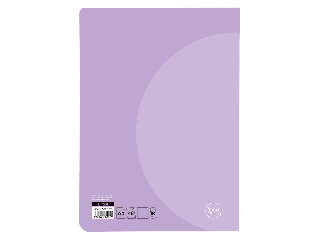 CADERNO AGRAFADO LIDERPAPEL 360 CAPA DE PLASTICO DIN A5 48 F 90 GR LISO SEM MARGEM CORES PASTEL SORTIDAS