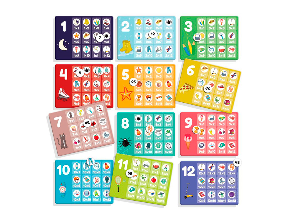 JOGO DISET DE MESA TABELAS DE MULTIPLICAR