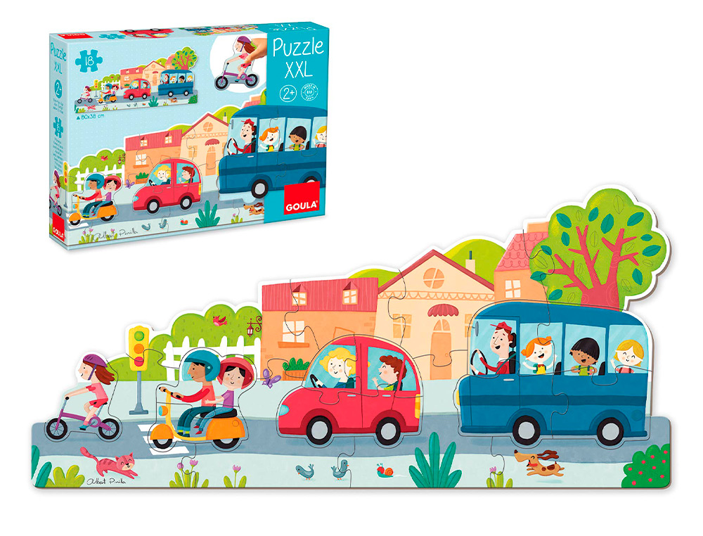 PUZZLE GOULA XXL VEICULOS 18 PECAS