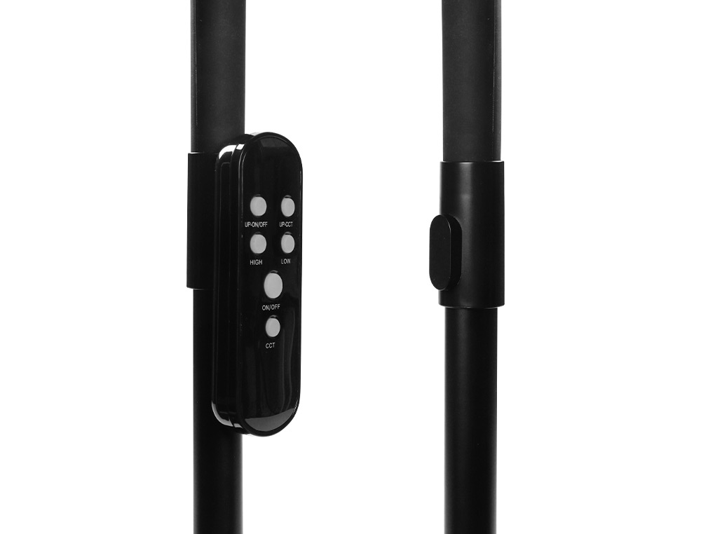 CANDEEIRO DE CHAO Q-CONNECT 15W COM CONTROLO REMOTO ALTURA 154 CM COR PRETO