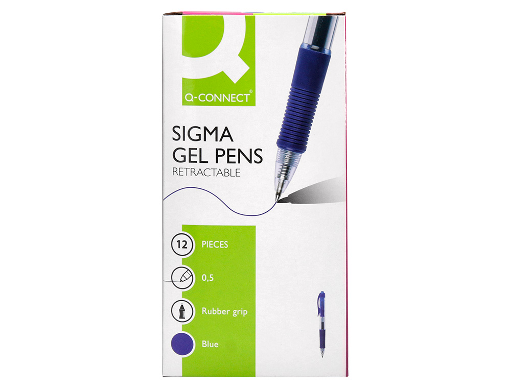 ESFEROGRAFICA Q-CONNECT SIGMA RETRATIL 0,5 MM COR AZUL