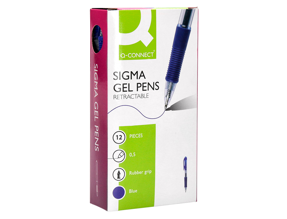 ESFEROGRAFICA Q-CONNECT SIGMA RETRATIL 0,5 MM COR AZUL