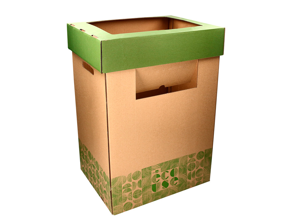 CESTO DE PAPEIS RECICLAGEM LIDERPAPEL CARTAO DUPLO 100% RECICLADO E RECICLAVEL 450X350X650 MM