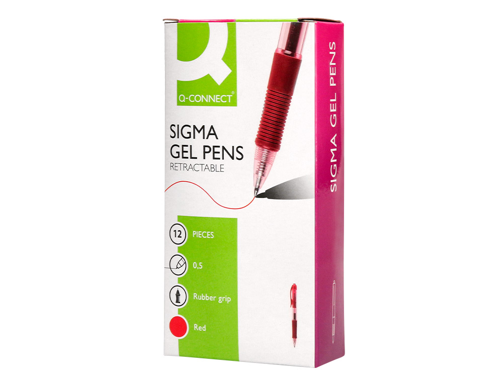 ESFEROGRAFICA Q-CONNECT SIGMA RETRATIL 0,5 MM COR VERMELHO