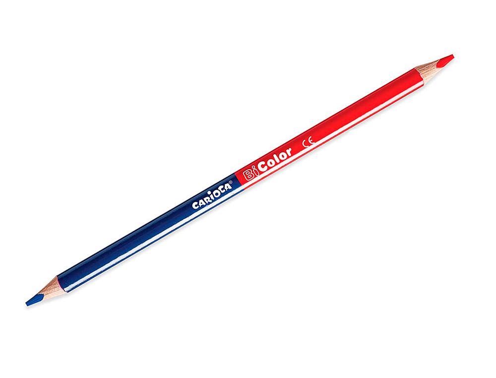LAPIS BICOR CARIOCA VERMELHO/AZUL CAIXA DE 12 UNIDADES