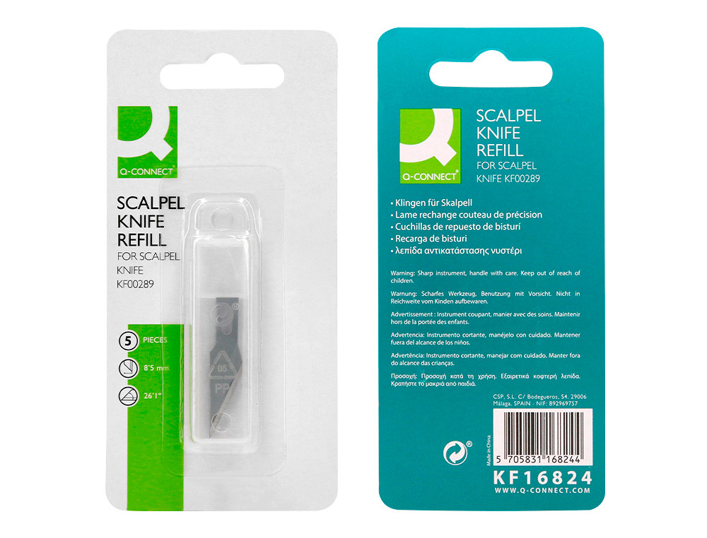 RECARGA PARA X-ATO Q-CONNECT KF00289 BLISTER DE 5 UNIDADES
