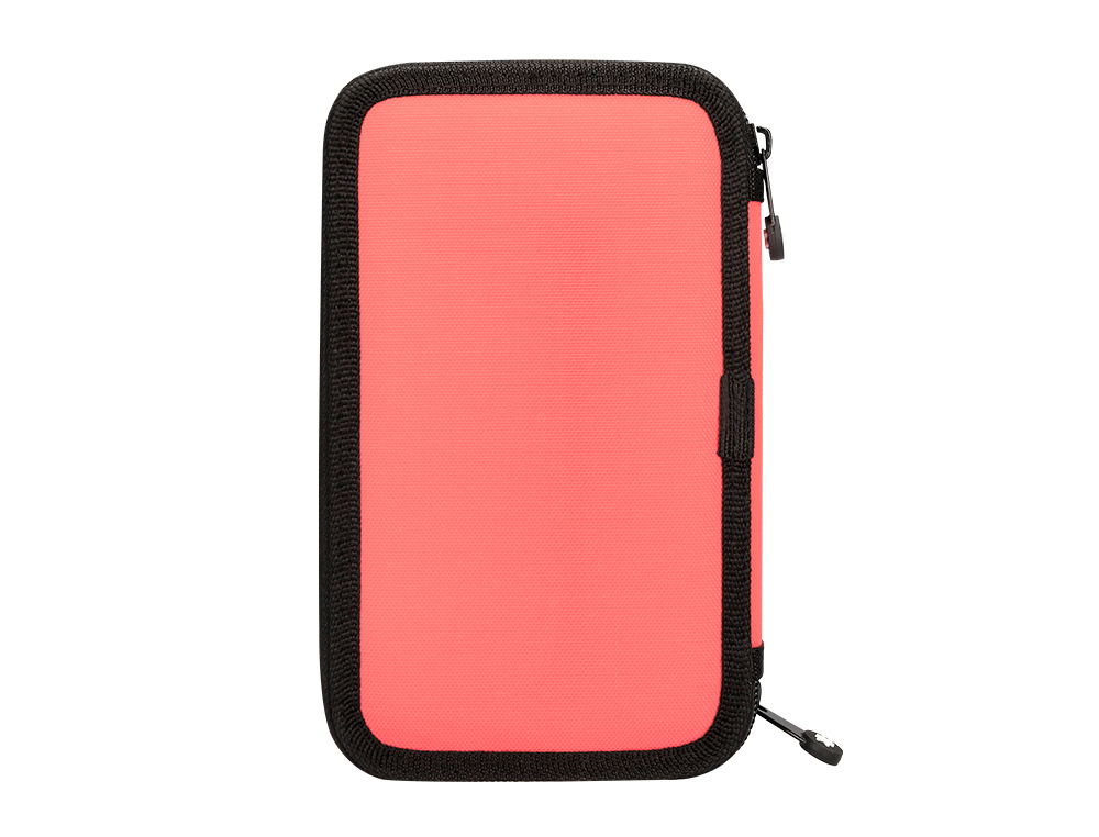 ESTOJO ESCOLAR ANTARTIK DUPLO COR CORAL 28 PECAS 200X125X45 MM